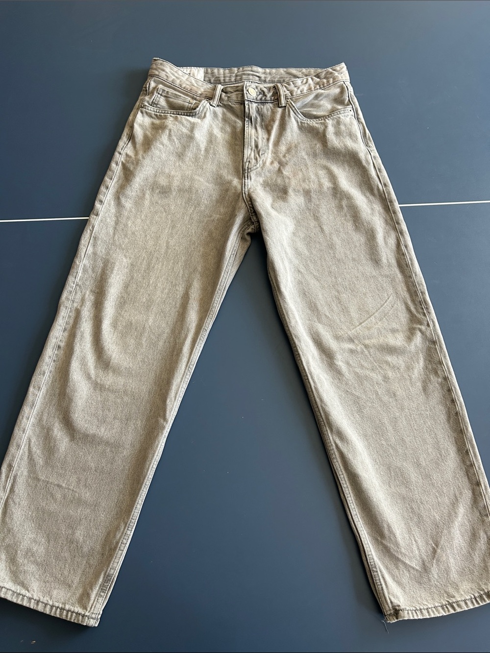 H&M Men's Straight Chinos in Light Tan